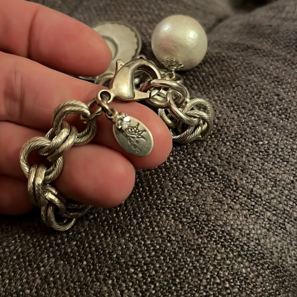 Sorority Gal Cotton Pearl Initial Bracelet - Picture 7 of 8